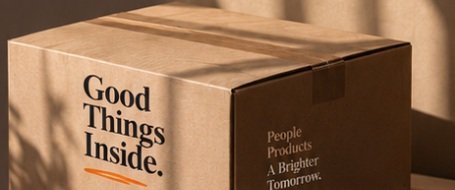 A product package designed with a clear brand message